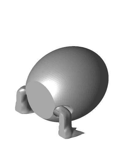 Egg with legs  by Plastic 3D full viewable 3d model