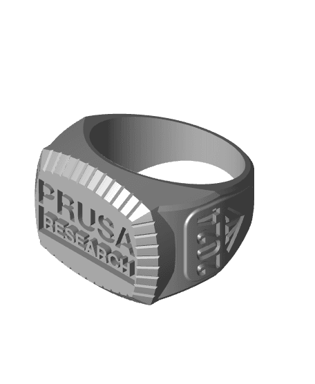Prusa Fan Boy Varsity RIng- MMU - Fun- jewelry  3d model