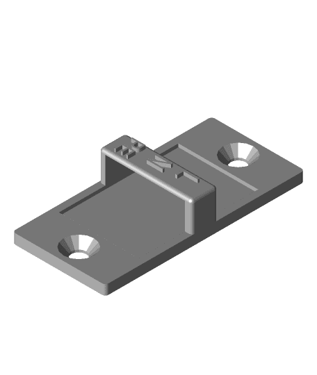 Wago 221-2411 - Adapterplatte für Alu Profil - Horizontal - L-N-PE 3d model