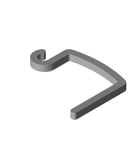 Outdoor Ropelight Hook for Aluminum Handrail 3d model