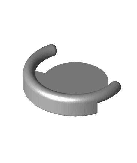 Disc Mount Socket that Pops With Blank Back for Remixing 3d model