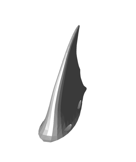 Pet Shark Fin - w Holes 3d model