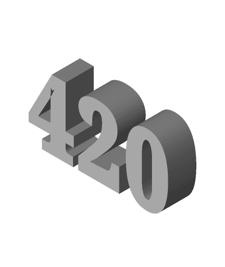 420 logo 3d model