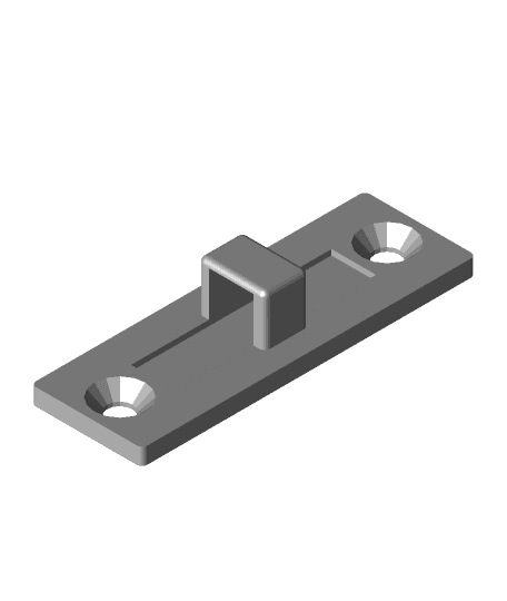 Wago 221-2411 - Adapterplatte für Alu Profil - Horizontal 3d model