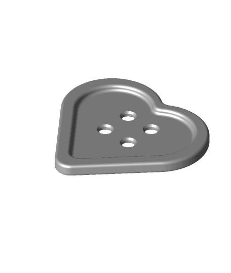 Heart Button 3d model