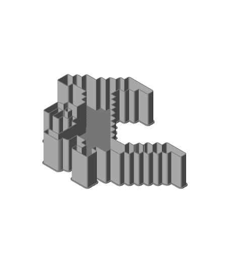 Dinosaur Icon 003C, nestable box (v2) 3d model
