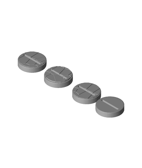 FHW: Slotted base for Classic Wargame figures 3d model