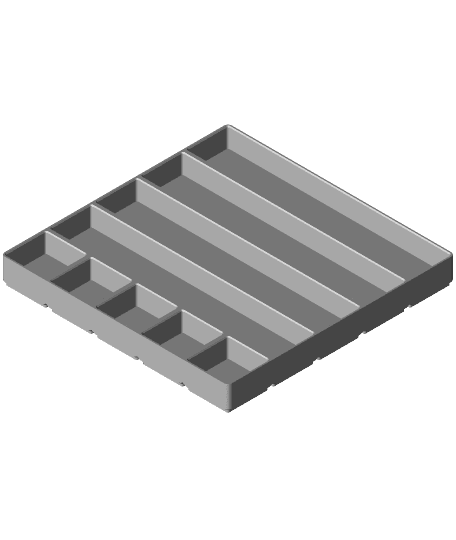 Gridfinity Modified 5x5x25-08 by yellow.bad.boy full viewable 3d model