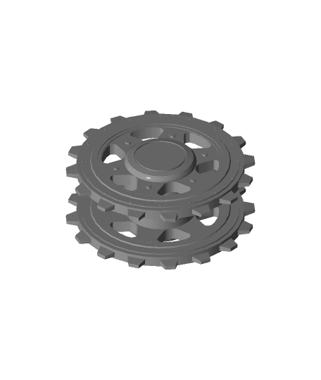 RealWheelSprocket3x3Thick 3d model