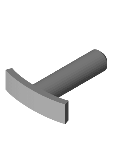 Curved paint stamp and applicator tool 3d model