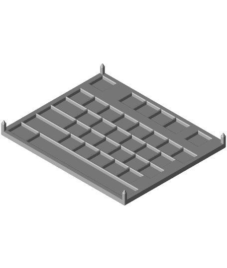 ANSI Keycap Storage - Stackable 3d model