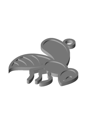 Bee Wasp Keychain  3d model