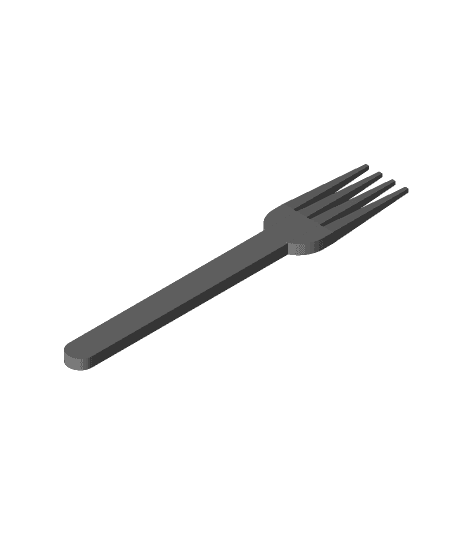 Knife & Fork Set 3d model