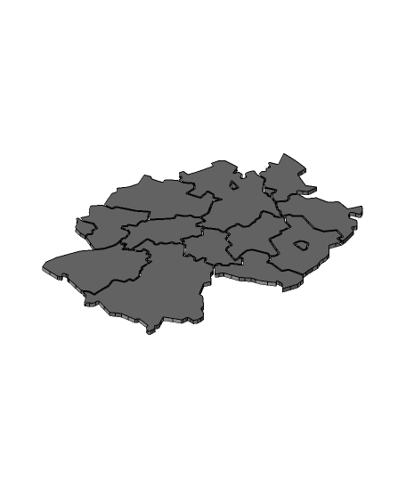 Bundesland Puzzle 3d model