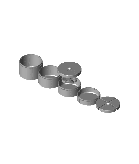 Cylinder Twist Lock Present - Large 3d model