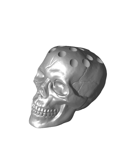 Skull Pen Holder 3d model