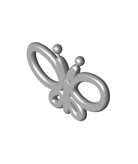 Balloon Butterfly Magnet 3d model