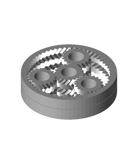 Solid Core Compound Planetary Gearbox (1176:1) 3d model