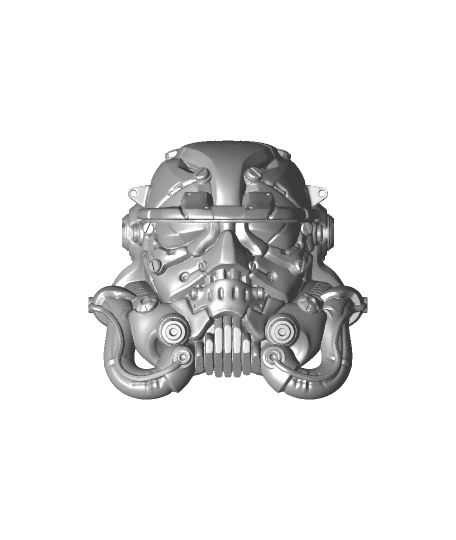 Stormtrooper - cyberpunked-helm - Star Wars - 20cm - DISPLAY MODEL by printedobsession full viewable 3d model