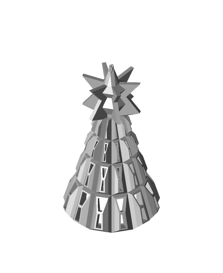 Xmas Tree Star Tealight 3d model