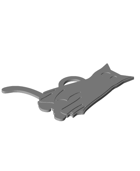 Cat Sheet Ghost 9 Keyring - Single Extruder 3d model