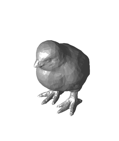 Low Poly Chick by Árnost Mrázek full viewable 3d model