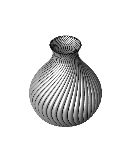 Wavey Wednesday Vase 01 3d model
