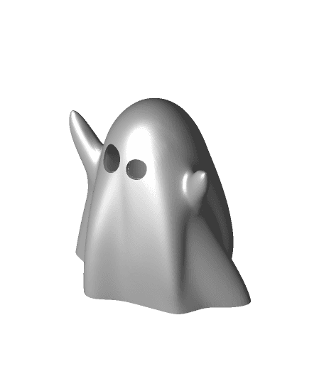 Ghost for Halloween - Round Eyes - Low Material 3d model