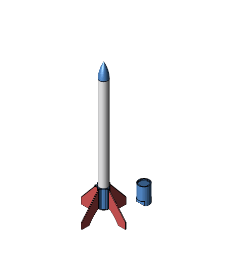 Big-D Rocket.step 3d model