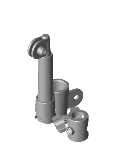 mic stand extra boom and mic holder.stl 3d model