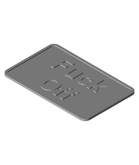 The F*ck Off Card. 3d model