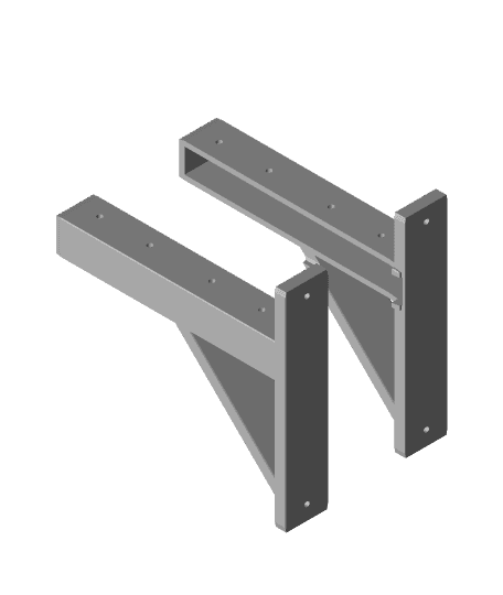 FHW: Double pallet plank shelf 3d model