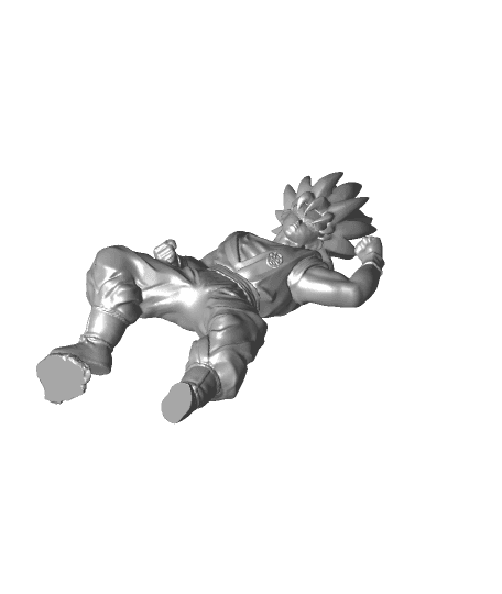Goku Support Free Fight Pose.stl 3d model