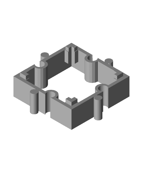 Interlocking square tiles - 33mm 3d model