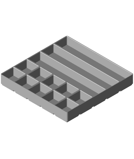 Gridfinity Modified 5x5x30-07 by yellow.bad.boy full viewable 3d model