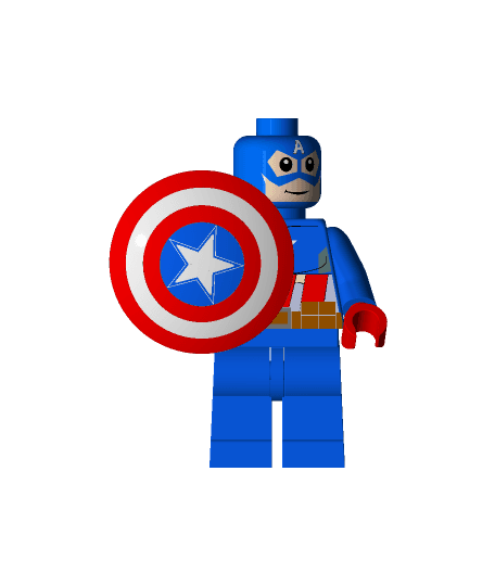 Captain america LEGO 3d model