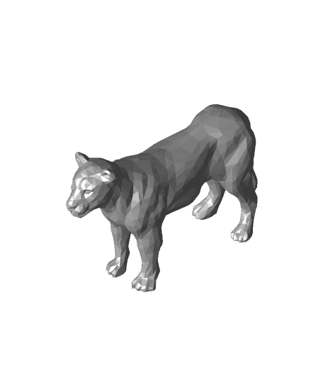 Low Poly Lioness 3d model