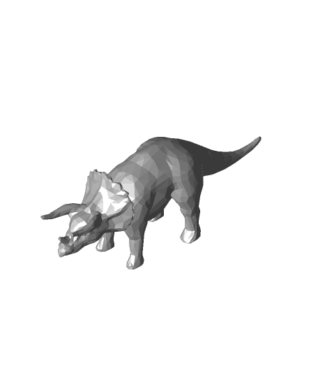 Low Poly Triceratops 3d model