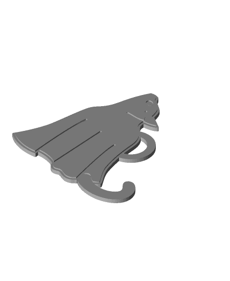 Cat Sheet Ghost 4 Keyring - Single Extruder 3d model