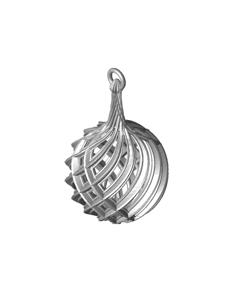 Spiral and Fine Lattice Balls with Stems 3d model