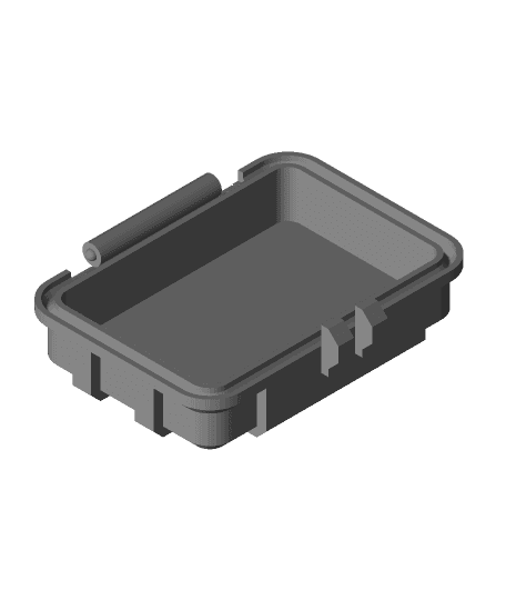 Self Latching Rugged Box - Single Latch Bottom 3d model