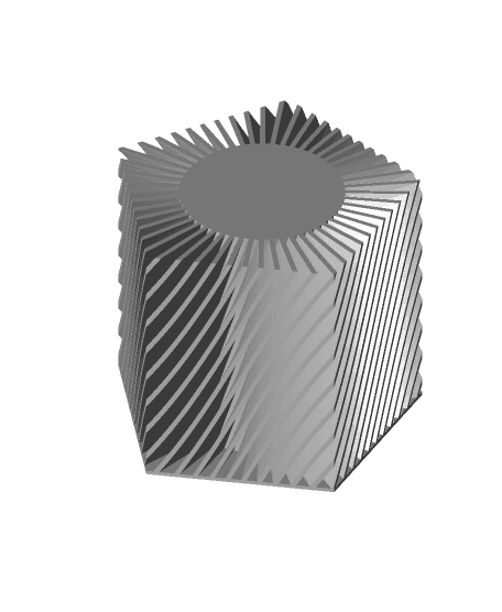 Pentagon Fin Vases - BackToSchool Pen Pot 3d model