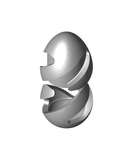 Twist Close Egg 3d model