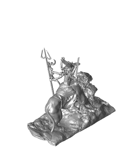 Durga - Goddess of Wars, Strength & Protection  [100th model!!] by makinggodsofindia full viewable 3d model