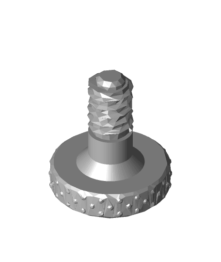 Enlongated Knurled 1/4-20 Camera Mount Screw by Bishma full viewable 3d model