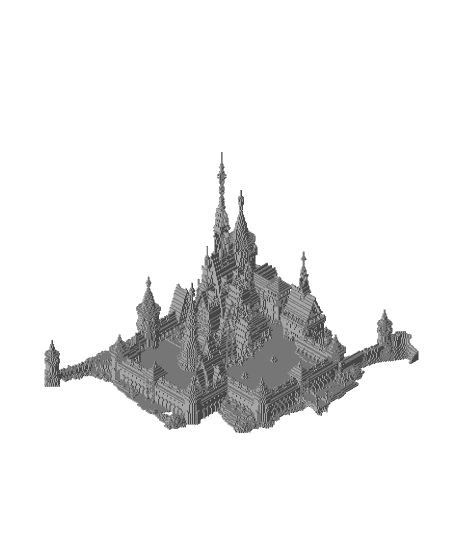 Minecraft Frozen Castle 3d model