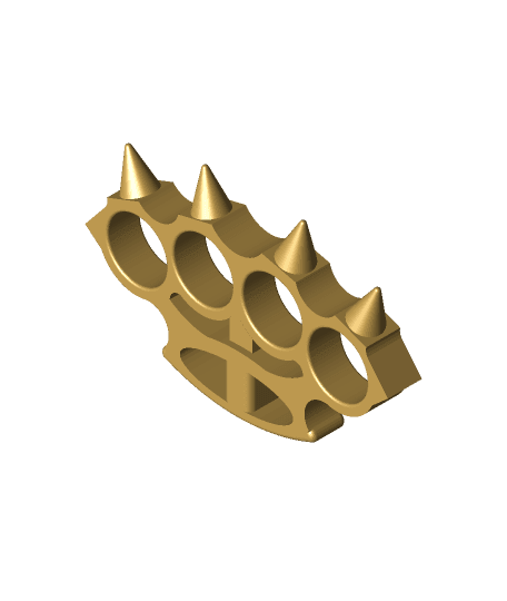 brass nuckle spikes 3d model