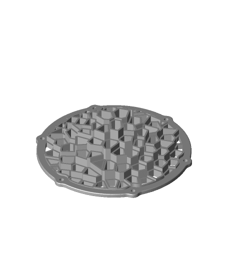 Voronoi Mountain #3DPNSpeakerCover 3d model