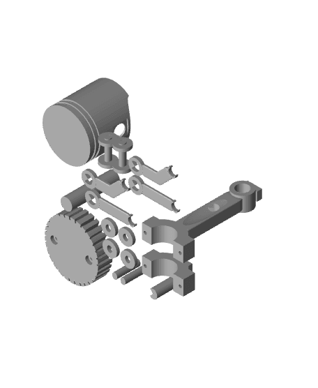 happy piston setup working out with dumb bells.stl 3d model