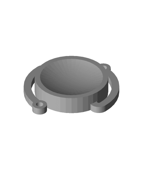Button with spring arms. 3d model